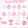 100 Pcs Pink Bow Compact Mirror Bulk 2.8' Pink Mini Gift Coquette Party Favor Makeup Preppy Supply for Purse Travel Folding Pocket Small Mirror Bridal Baby Shower Quinceaera Christmas Gift for Women view 2