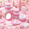 100 Pcs Pink Bow Compact Mirror Bulk 2.8' Pink Mini Gift Coquette Party Favor Makeup Preppy Supply for Purse Travel Folding Pocket Small Mirror Bridal Baby Shower Quinceaera Christmas Gift for Women view 4