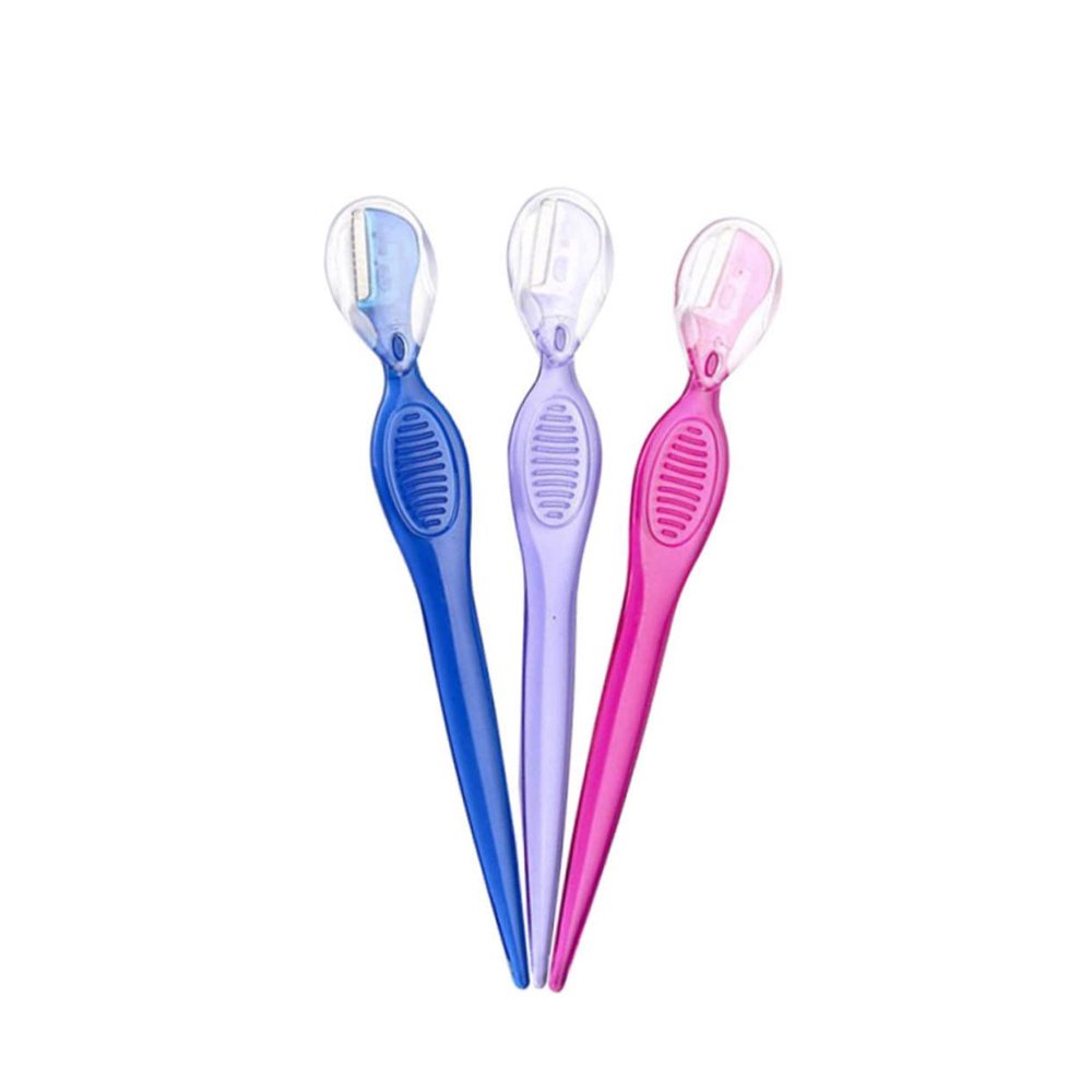 CALLARON Set of 3 Eyebrow Razors Women's Facial Razor Delicate Shapers Eyebrow Grooming Kit Stencil