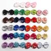 10Pcs Sequin Hair Bows, 3.5 Inches, Sparkly Bowknot Hair Accessories (10Pcs White, With Clip) view 3