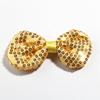 10Pcs Sequin Hair Bows, 3.5 Inches, Sparkly Bowknot Hair Accessories (10Pcs Black, With Clip) view 2