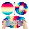 TOPTIE Shower Hair Caps Reusable and Elastic Band Shower Bonnets Double Layers Large Size Hair Caps for Women-Flamingo view 3