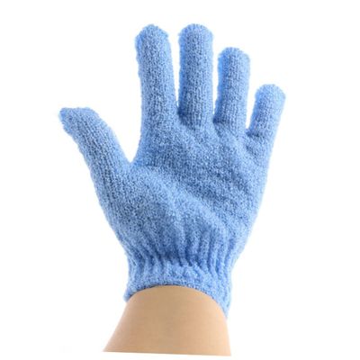 Baluue 2pcs Exfoliating Shower Gloves for Body Scrub Soft Nylon Bath Gloves for Men Women and Boy Girl Machine Washable Quick-drying Fits
