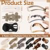 12 Pcs Flat Hair Clips for Women, Lay Flat Claw Clips French Concord Hair Clips, 3 Styles No Slip Matte Claw Clips for Thin Thick Hair (Tortoiseshell) view 2