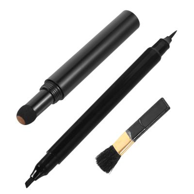 HAKIDZEL Beard Filling Pen Kit with Brush Deep Brown Beard Pencil for Precise Grooming Easy Application and Comfortable Use for All Facial Hair Types