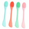 Baluue 4pcs Silicone Face Scrub Brush Double-Headed Cleaning Tool for Makeup Removal Gentle Facial Exfoliation Skin-Friendly Silicone for All Skin Types view 1