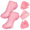 PartyKindom 2sets Moisturizing Socks Gloves Spa Hydrating Callus Remover Women Grippy Socks view 1