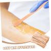 Happyyami 100pcs Hair Removal Wooden Sticks Single Use for Body Nose Smooth Burr Personal Care view 3