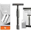 Gun Black Double Edge Safety Razor with 50 Blades view 1