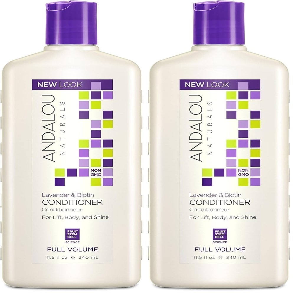Andalou Naturals Lavender and Biotin Full Volume Conditioner, 11.5 Ounce (Pack of 2)