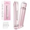 Bikini Trimmer for Women, 2-in-1 Electric Shaver for Bikini Line & Sensitive Areas, Dual Head Womens Razor, IPX7 Waterproof Wet/Dry, USB-C Rechargeable view 1