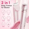 Bikini Trimmer for Women, 2-in-1 Electric Shaver for Bikini Line & Sensitive Areas, Dual Head Womens Razor, IPX7 Waterproof Wet/Dry, USB-C Rechargeable view 2