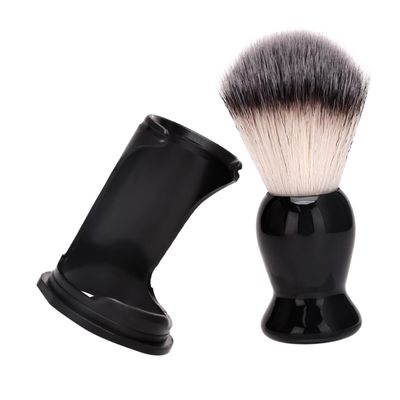HAKIDZEL 1set Beard Grooming Brush with Display Stand for Men Soft Bristles for Gentle Shaving Stylish Design Grooming Accessory for Daily Use