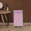 GDAE10 Rolling Makeup Train Case,with 4 Drawers and 2 Foldable Tabletops,Lockable Manicure Table Cosmetic Case,Portable Nail Table,for Makeup Artist (Pink) view 2
