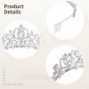 10 Pcs Crystal Tiara and Crowns for Women, Silver Rhinestone Crowns, Princess Headbands, Bride Tiaras for Wedding, Birthday, Parties view 3