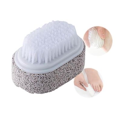 Pumice Stone Callus Remover with Nail Brush  Japanese Foot Scrubber for Cracked Heels & Dry Skin