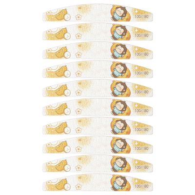10Pcs Printed Nails Files Double Sided Emery Boards Manicure Tools 100/180 Grit Professional Manicure File Washable