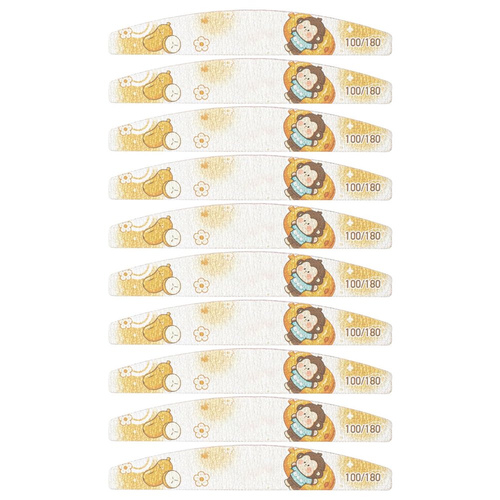 10Pcs Printed Nails Files Double Sided Emery Boards Manicure Tools 100/180 Grit Professional Manicure File Washable