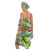 Bulletgxll Vibrant Mushrooms Women's Shower Wrap Towel Set of 3 Adjustable Spa Body Wrap Super Absorbent Bathrobe with Hair Towel & Headband view 2