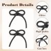 4Pcs Black Rhinestone Bow Hair Clips Prom Hair Accessories Non Slip Hair Bows for Women Hair Bows for Women view 3