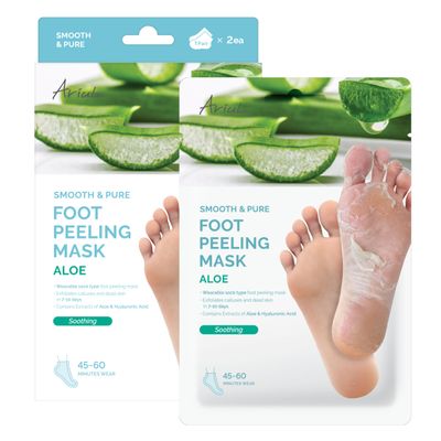 Ariul Smooth & Pure Foot Peeling Mask  Exfoliating Foot Mask for Soft, Smooth Feet, Korean Skincare, 2 Pairs (Lemon & Papaya)