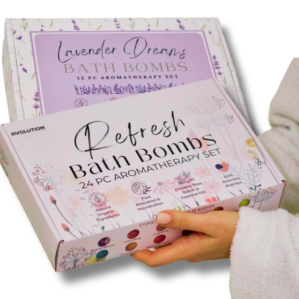 Lavender Dreams & Refresh Minis Bath Bombs Bundle - Enjoy These 2 top Selling Bath Bomb Sets That Make The Perfect Bath Bombs for Girls Gift