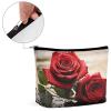 LLUTSNTH Makeup Bags Large Capacity Cosmetic Bags for Women Red Rose Flowers Open Flat Toiletry Bag Waterproof Makeup Pouch Portable Cosmetic Organizer Makeups Train for Travel Gift view 4