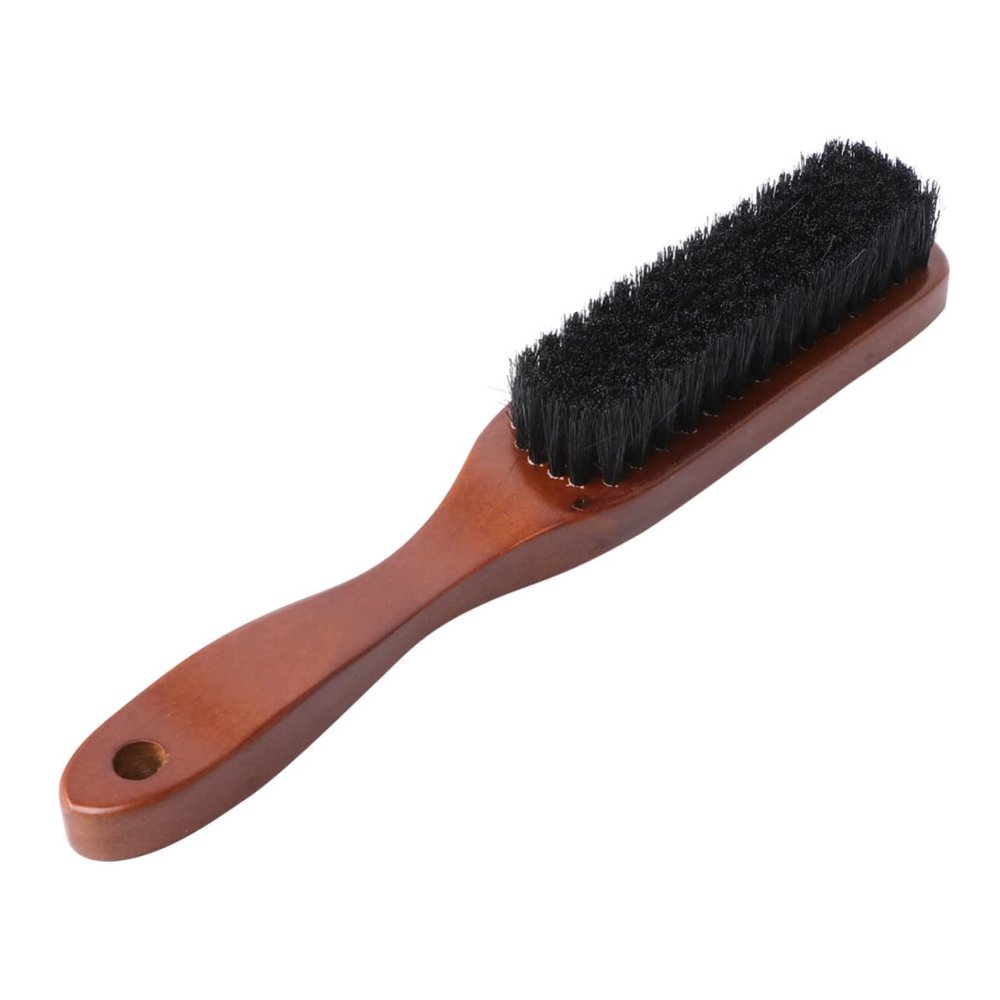 CALLARON Professional Men's Beard Brush Styling Tool Wooden Handle Pig Bristle for Beard Care