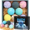 Bath Bombs for Men, 8 Pack Organic Bath Bombs Set with Natural Essential Oils, Relaxing Gifts for Men & Women, Father's Day Birthday Easter Gift for Husband Boyfriend view 1