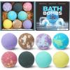 Bath Bombs for Men, 8 Pack Organic Bath Bombs Set with Natural Essential Oils, Relaxing Gifts for Men & Women, Father's Day Birthday Easter Gift for Husband Boyfriend view 3