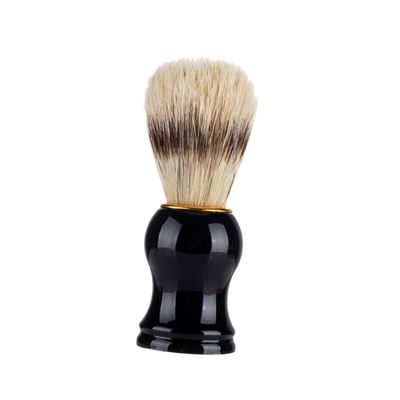 CALLARON Professional Bristle Beard Brush for Men Styling and Cleaning Gentle Skin Portable and Multi-use Facial Brush Smooth Handle