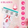 Lasnten 66 Pcs Razors for Women Bulk Sensitive Skin Razor Women's Disposable Shavers Include 3 Non-slip Handles and 63 Blade Refills view 3