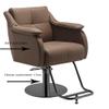 Barber Salon Chair for Hair Stylist, Styling Hair Salon Chair with Professional Hydraulic PUM, Multi-Function Shampoo Beauty Brading Hairdresser Armchair,Brown,C view 3