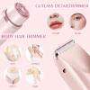 Dermave Bikini Shaver - Electric Bikini Trimmer for Women, Painless Hair Removal for Face, Body & Intimate Areas (Pink) view 3