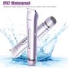 Bikini Trimmer for Women 2 in 1, Dual Head Womens Electric Shaver, Electric Razors for Pubic Hair, IPX7 Waterproof Rechargeable Facial Hair Removal for Shaving Underarm Leg Arm Body Face, Purple view 2