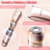 Bikini Trimmer for Women 2 in 1, Dual Head Womens Electric Shaver, Electric Razors for Pubic Hair, IPX7 Waterproof Rechargeable Facial Hair Removal for Shaving Underarm Leg Arm Body Face, Rose Gold view 4