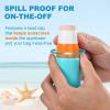 MONVIE Sunscreen Applicator, Refillable and Spill Proof Kids Sunscreen Lotion Applicator with Soft Foam Sponge For Kids, Adults & Families, Summer and Vacation 1Pcs Bule view 2