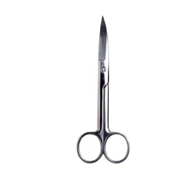 NIYANGLE Stainless Steel Eyebrow Scissors Curved Makeup Scissors for Precise Tape Cutting Portable for Travel Pvc Packaging