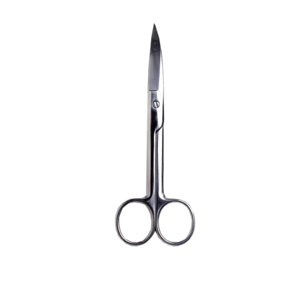 NIYANGLE Stainless Steel Eyebrow Scissors Curved Makeup Scissors for Precise Tape Cutting Portable for Travel Pvc Packaging