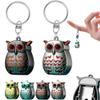 2Pcs Owl Keychain Nail Clippers, Portable Mini 2-in-1 Foldable Owl Nail Clippers Animal Design German Nails Clippers with Nail File, Unique Owl Shape Keychain Gift (Set A) view 1