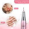 10 Pcs Cuticle Drill Bit 3/32" Russian Diamond Nail Bit Flame Shape Diamond Nail Drill Bits Professional Cuticle Clean Drills for Dead Skin Dry Manicure Pedicure Shape Remove Nails Salon Tools Silver view 4