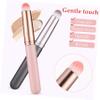 WRITWAA 3pcs Concealer and Lip Brushes Mini Short Handle Makeup Applicators Cover for under Eye Coverage and Precise Lip Application and White view 4