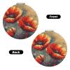Travel Makeup Mirror for Women Double-Sided 1X/2X Magnifying Foldable Cosmetic Mirror Portable Pocket Mirror Simple Flower Oil Painting Vanity Mirror Compact Beauty Mirror for Pocket Purse Clutch view 2