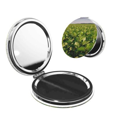 HJTRW Travel Makeup Mirror for Women Double-Sided 1X/2X Magnifying Foldable Cosmetic Mirror Portable Pocket Mirror Soybean Field Vanity Mirror Compact Beauty Mirror for Pocket Purse Clutch