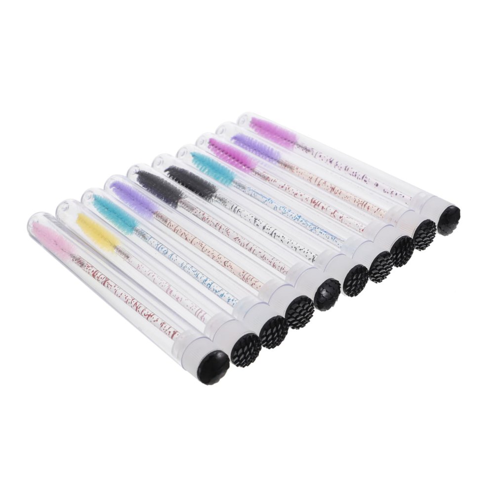 CALLARON 30pcs Eyelash Brush Wands with Tube Portable Eyebrow Applicator for Makeup Spiral for Charming Lashes Convenient for Travel and Daily Use