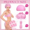 Chicingyou 96 Pcs Spray Tanning Supplies Included Spray Tan Feet Pads Hair Nets Disposable Bra Underwear Caps Kit for Sunless Tan Self Tanning at Home or Salon Accessories (Pink) view 2