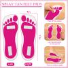 Chicingyou 96 Pcs Spray Tanning Supplies Included Spray Tan Feet Pads Hair Nets Disposable Bra Underwear Caps Kit for Sunless Tan Self Tanning at Home or Salon Accessories (Pink) view 3