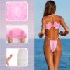 Chicingyou 96 Pcs Spray Tanning Supplies Included Spray Tan Feet Pads Hair Nets Disposable Bra Underwear Caps Kit for Sunless Tan Self Tanning at Home or Salon Accessories (Pink) view 4