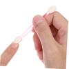 Didiseaon Travel-sized Double-ended Eye Shadow Brush Non-slip Makeup Brush Short Handle Latex Sponge Tips Easy to Carry Random view 3