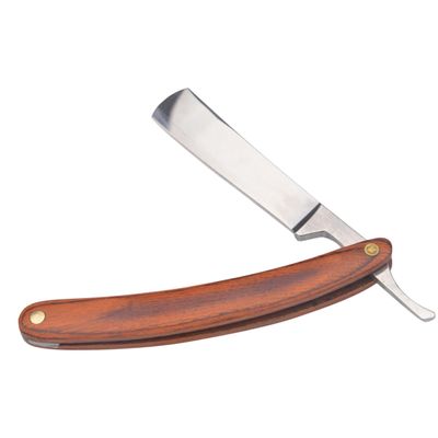 Didiseaon Wood Handle Vintage Shaver Single Blade Razor Men's Manual Shaver Old-fashioned Design